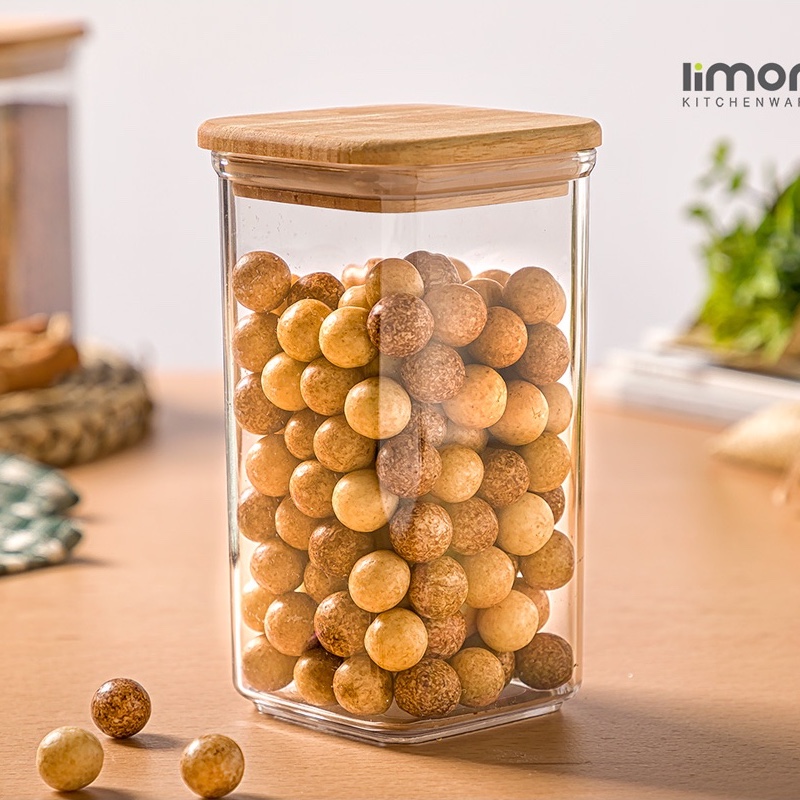جا ادویه سارینا چهار گوش (1) لیمون درب چوبی