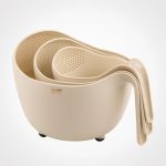 آبکش برنج دسته دار ۳ سایز لیمون