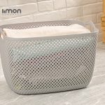 سبد رخت مستطیل بزرگ طرح بافت