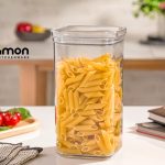 بانکه مربع رویال درب شفاف 1 لیمون