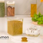 جا ادویه چهارگوش سارینا سایز 3 لیمون