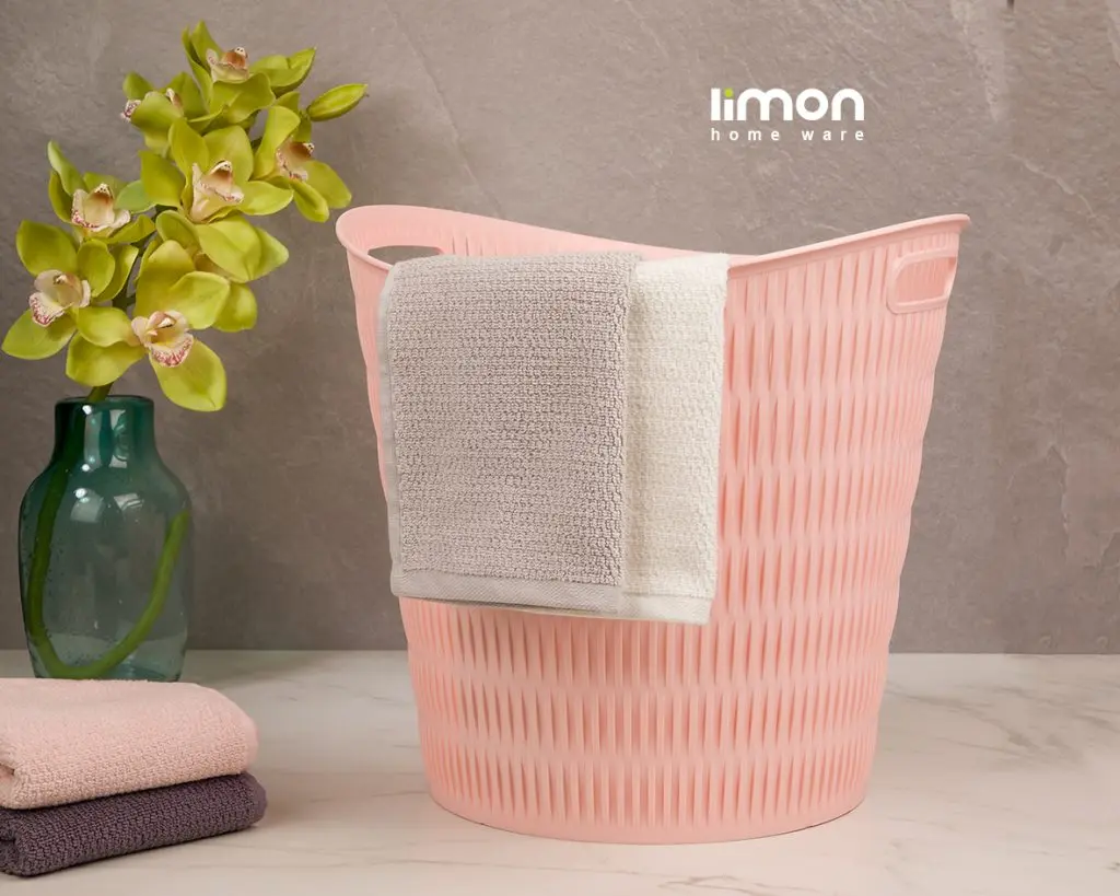 سبد رخت گرد طرح بامبو لیمون